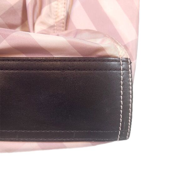 Burberry [Authentic] Pink Nova Check Nylon & Leather XL Shopper Tote Bag w/ COA - Picture 6 of 15